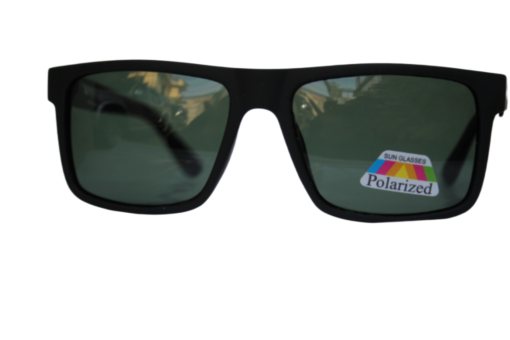 Black Rectangle Polarized  Sunglasses
