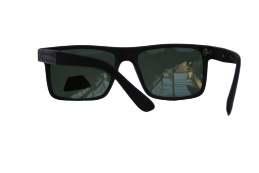Black Rectangle Polarized  Sunglasses - Image 2