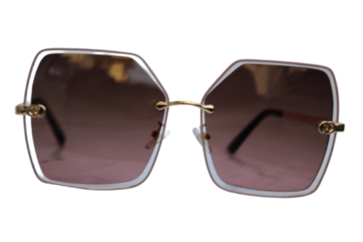 Golden Pink Gradient Butterfly Sunglasses