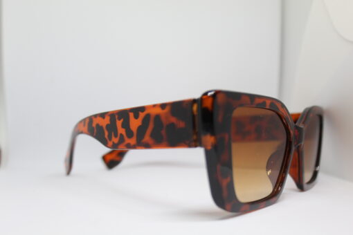 Rectangle Cat Eye Brown Tortoises  Sunglasses - Image 2