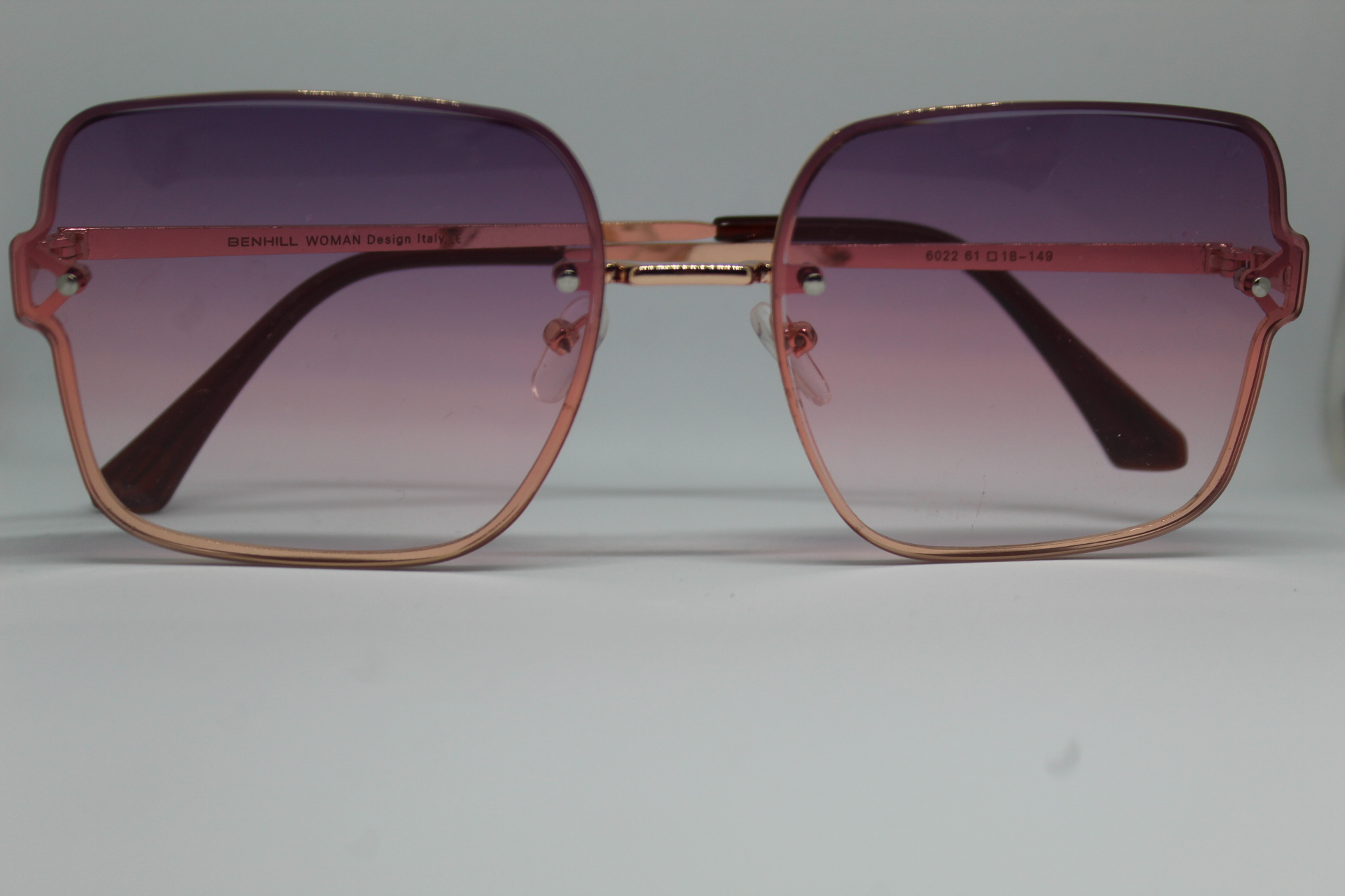 Golden Pink Gradient OverSize Sunglasses