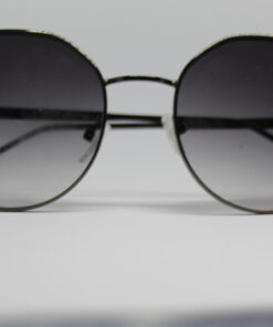 Round Black Metal Sunglasses